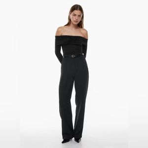 Aritzia Wilfred Heather Charcoal Effortless Pants